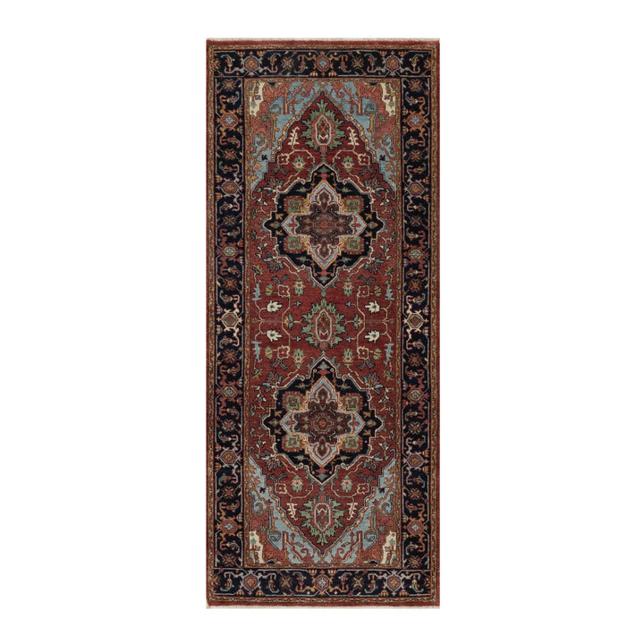 2'6" x 6'2" New Hand Knotted Red Wool Runner Oriental Rug - MOA10291502