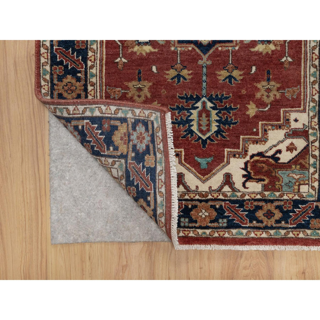 2'8" x 6'5" New Hand Knotted Red Wool Runner Oriental Rug - MOA10291503