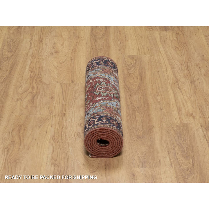 2'8" x 8'1" New Hand Knotted Red Wool Runner Oriental Rug - MOA10291504