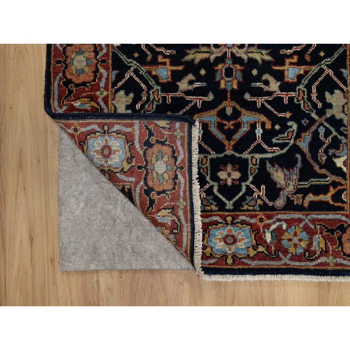 2'7" x 8'3" New Hand Knotted Blue Wool Runner Oriental Rug - MOA10291505
