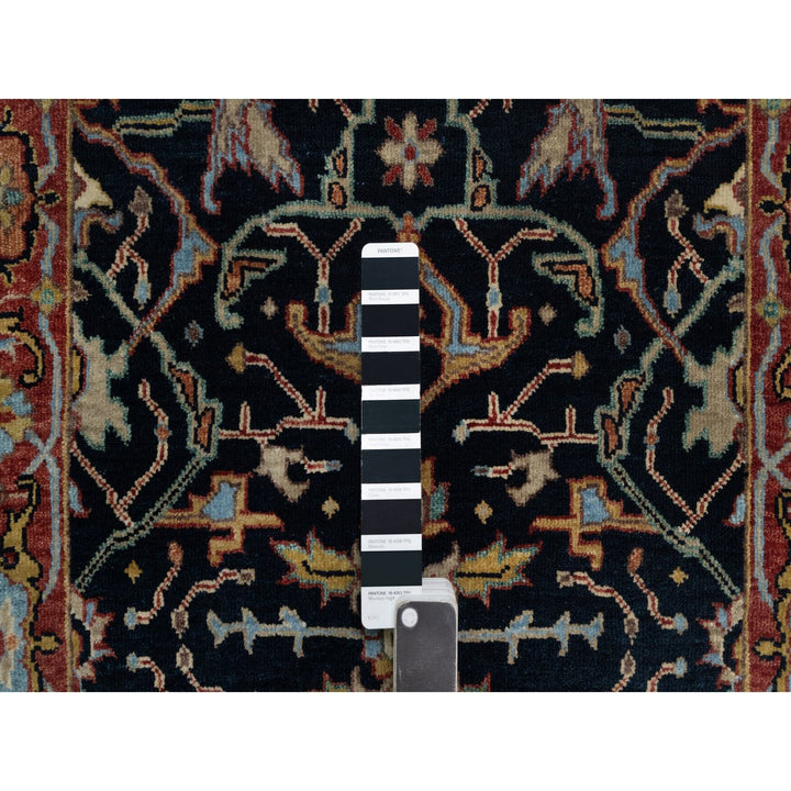 2'7" x 8'3" New Hand Knotted Blue Wool Runner Oriental Rug - MOA10291505