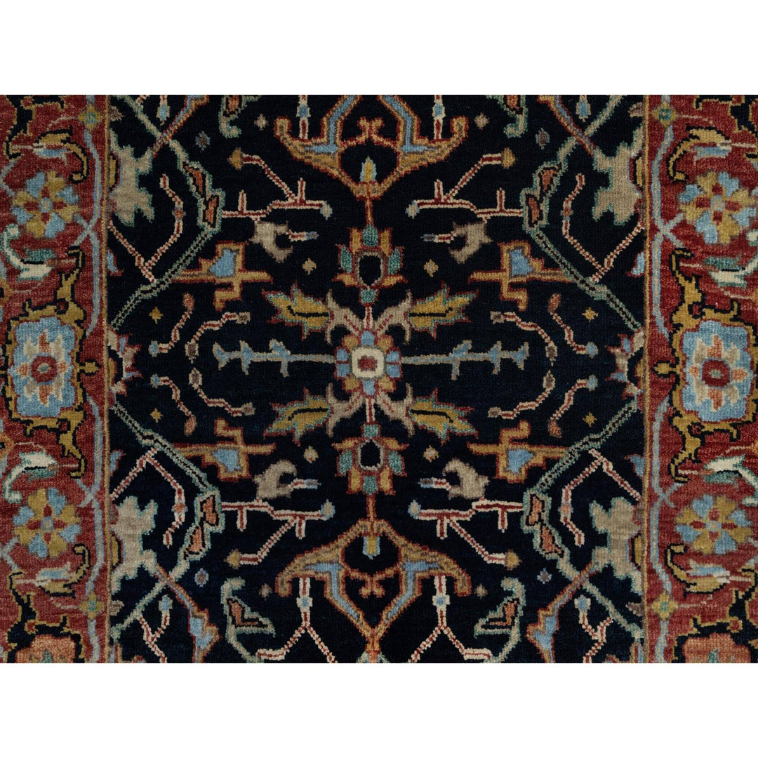 2'7" x 8'3" New Hand Knotted Blue Wool Runner Oriental Rug - MOA10291505