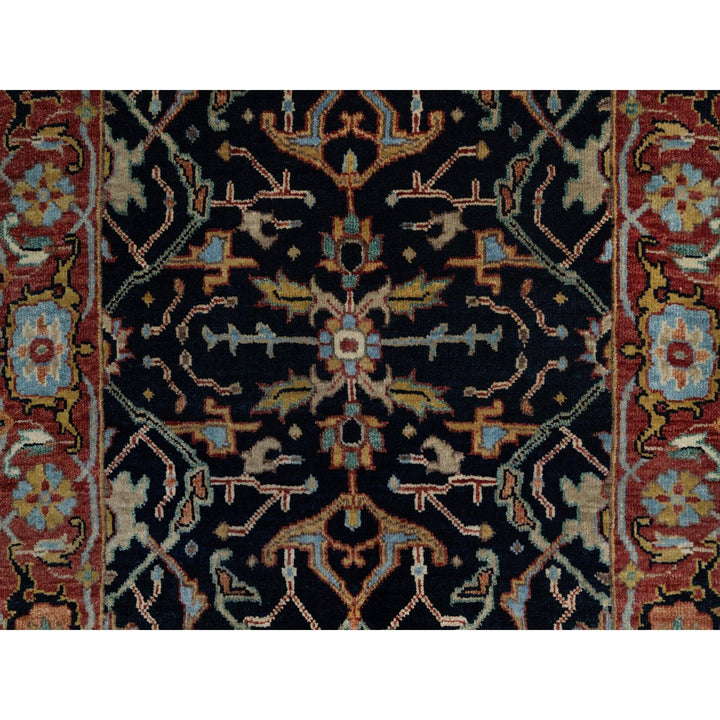 2'7" x 8'3" New Hand Knotted Blue Wool Runner Oriental Rug - MOA10291505