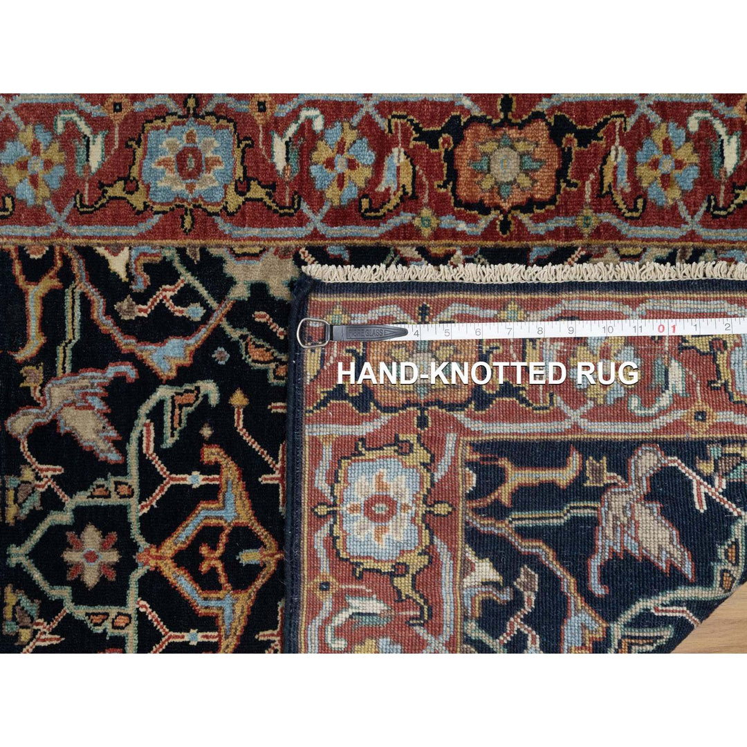 2'7" x 8'3" New Hand Knotted Blue Wool Runner Oriental Rug - MOA10291505