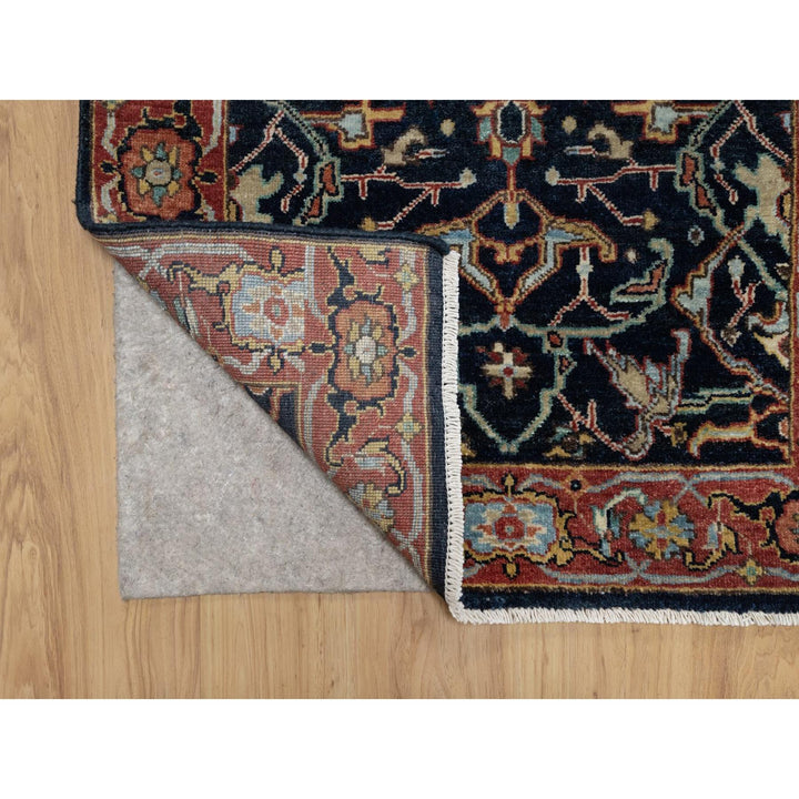 2'7" x 6'2" New Hand Knotted Blue Wool Runner Oriental Rug - MOA10291506