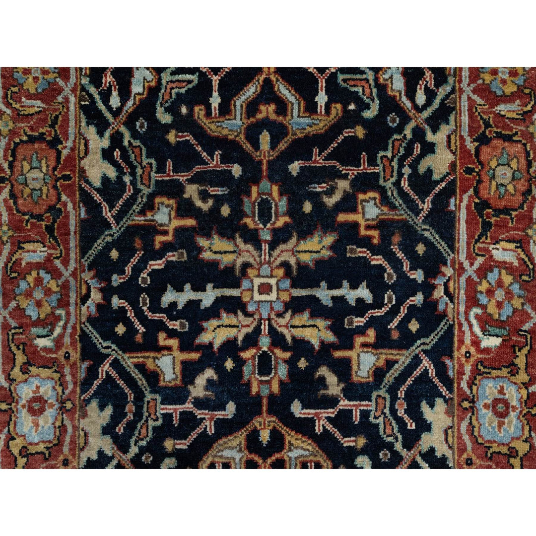 2'7" x 6'2" New Hand Knotted Blue Wool Runner Oriental Rug - MOA10291506