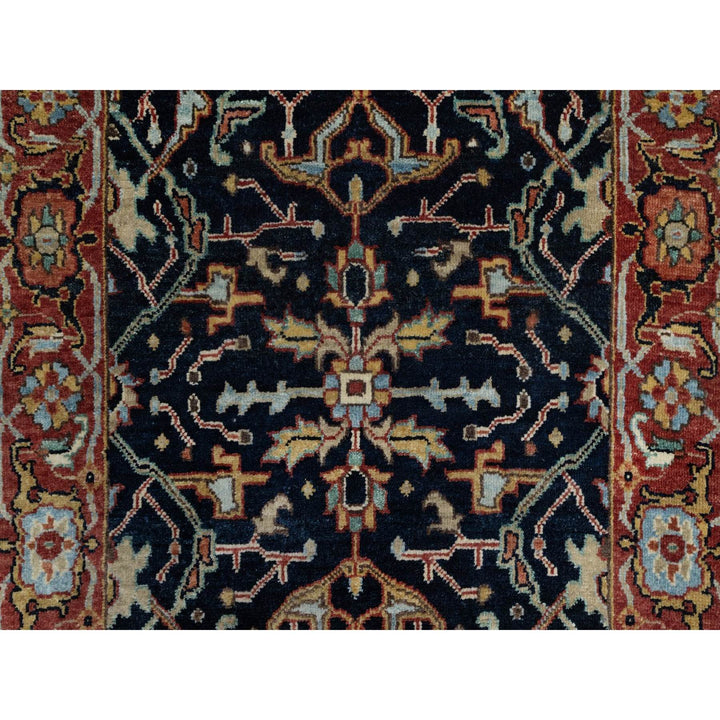 2'7" x 6'2" New Hand Knotted Blue Wool Runner Oriental Rug - MOA10291506