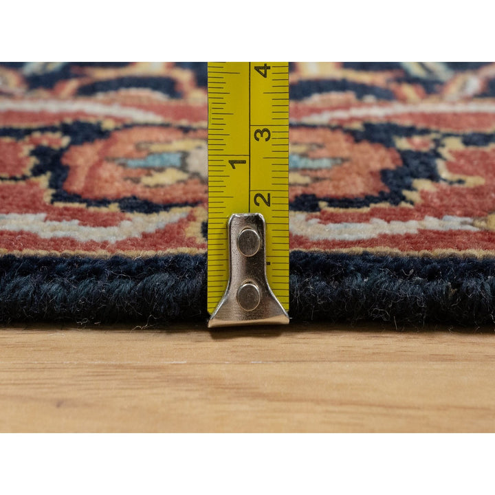 2'7" x 6'2" New Hand Knotted Blue Wool Runner Oriental Rug - MOA10291506