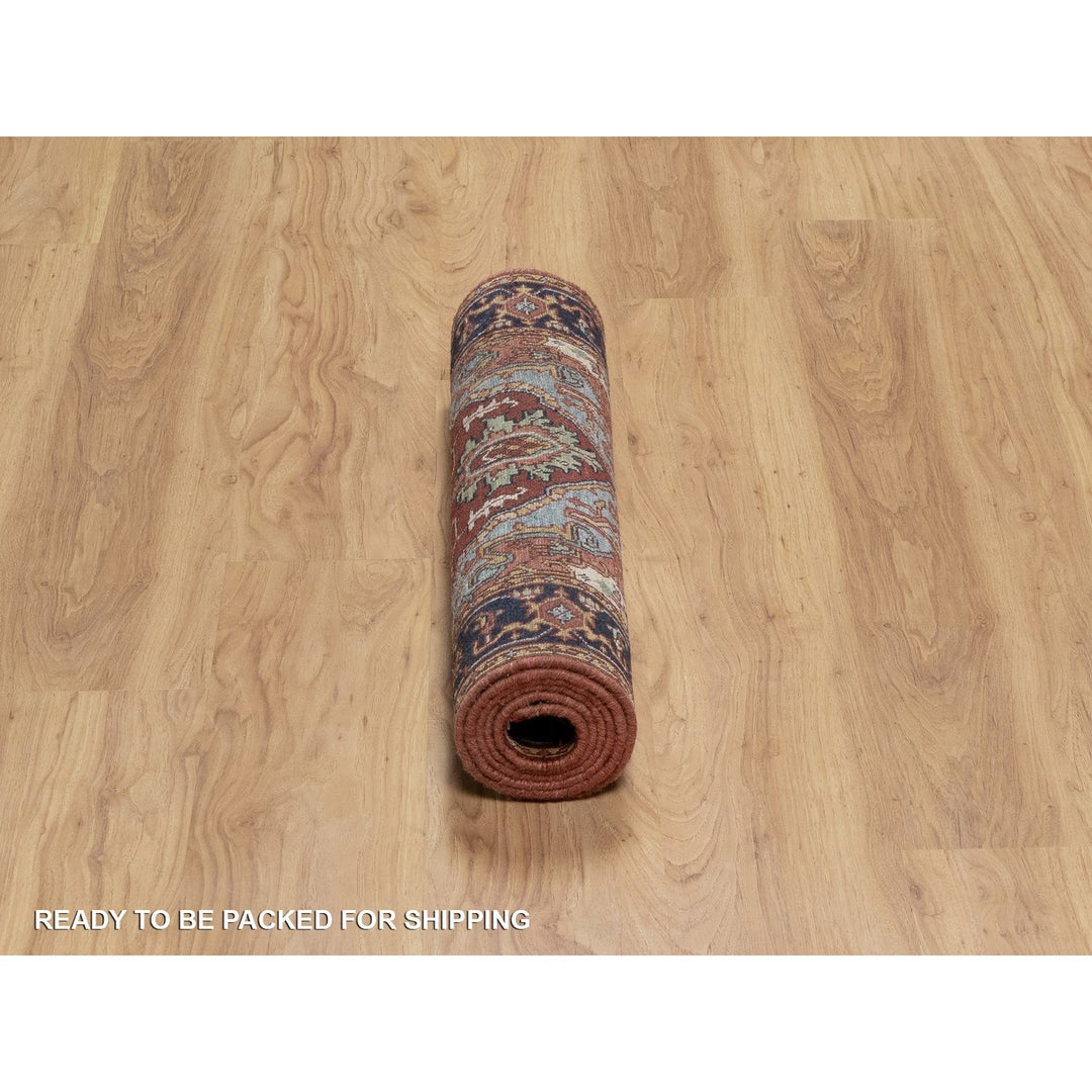 2'6" x 6'3" New Hand Knotted Red Wool Runner Oriental Rug - MOA10291507