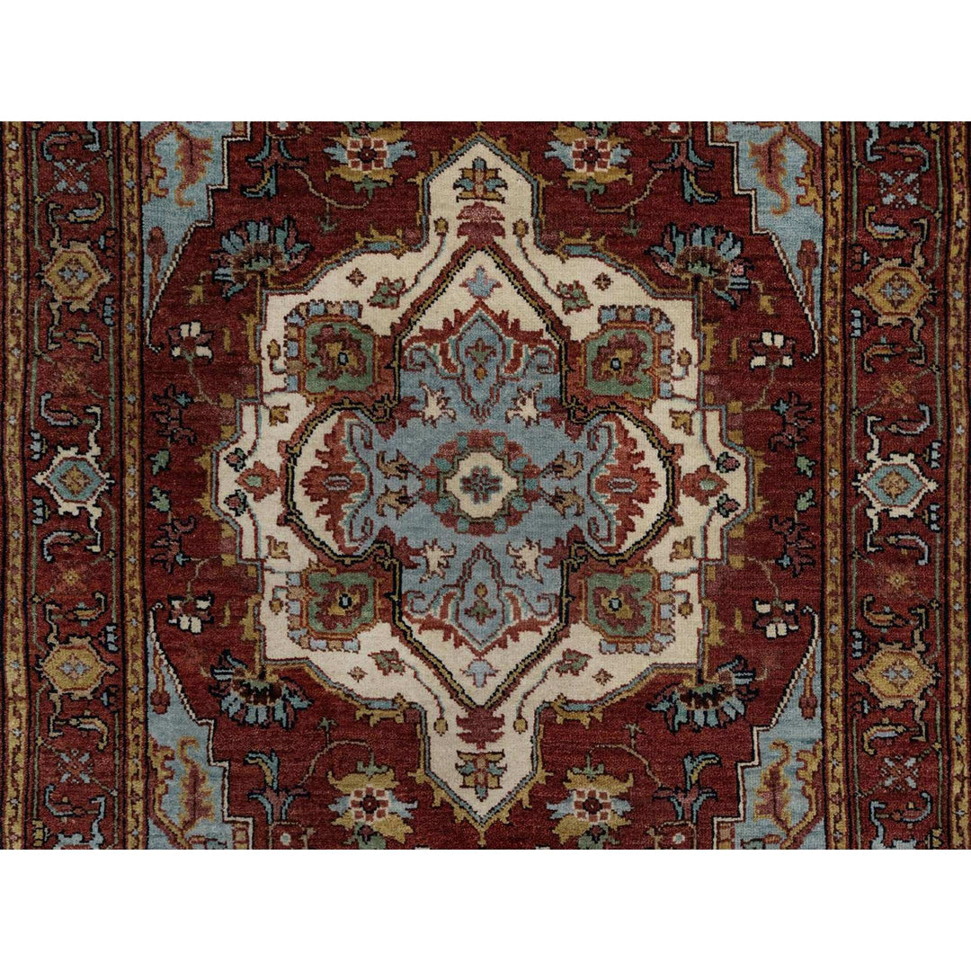 3'1" x 5'1" New Hand Knotted Red Wool Rectangle Oriental Rug - MOA10291508