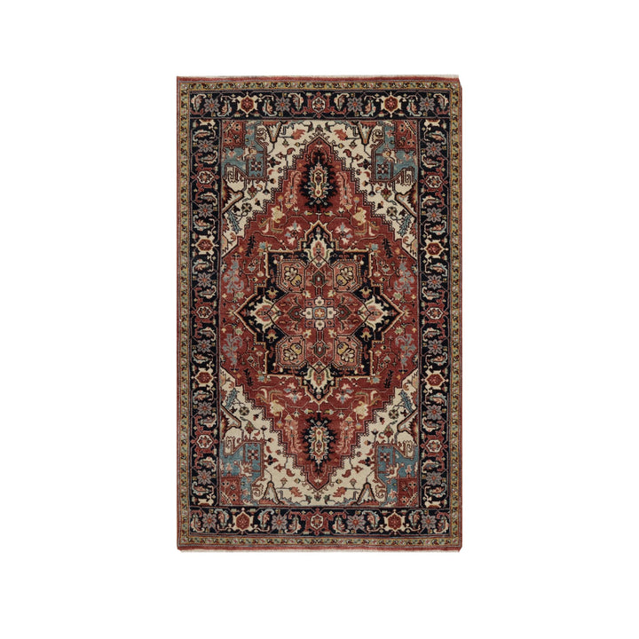 3'0" x 5'0" New Hand Knotted Red Wool Rectangle Oriental Rug - MOA10291509