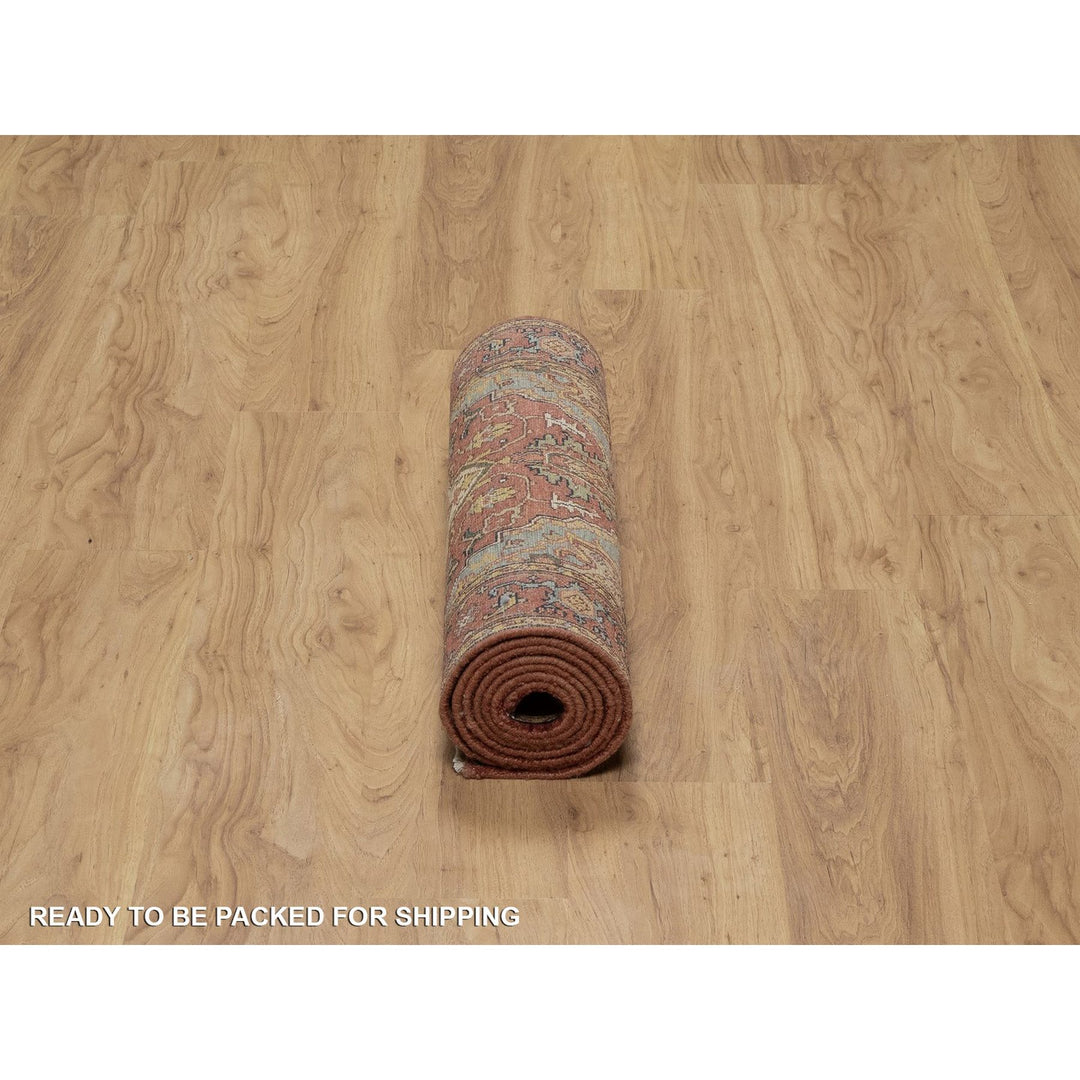 2'6" x 8'0" New Hand Knotted Red Wool Runner Oriental Rug - MOA10291511