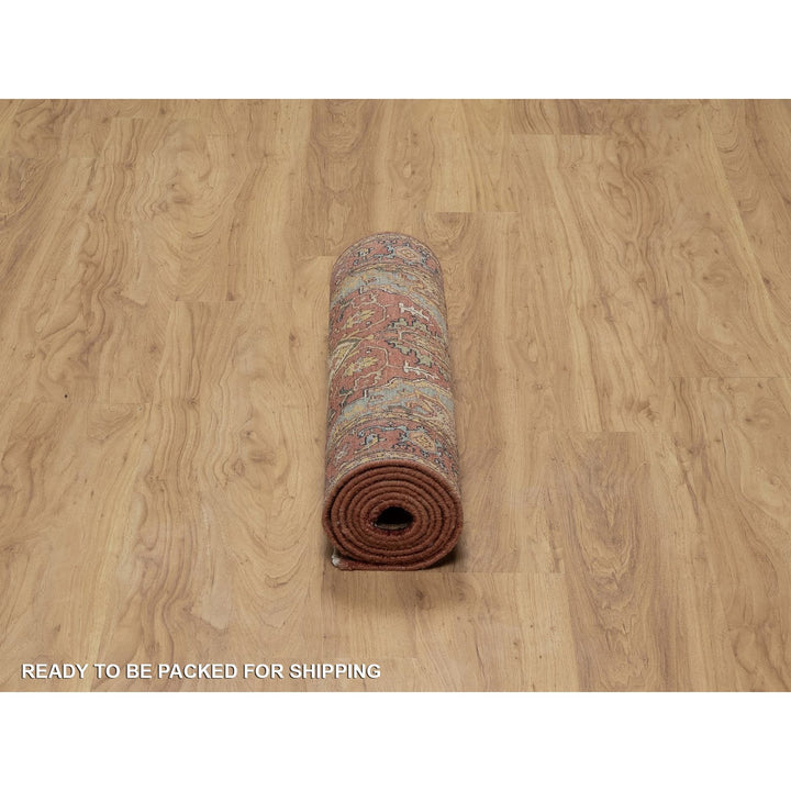 2'6" x 8'0" New Hand Knotted Red Wool Runner Oriental Rug - MOA10291511