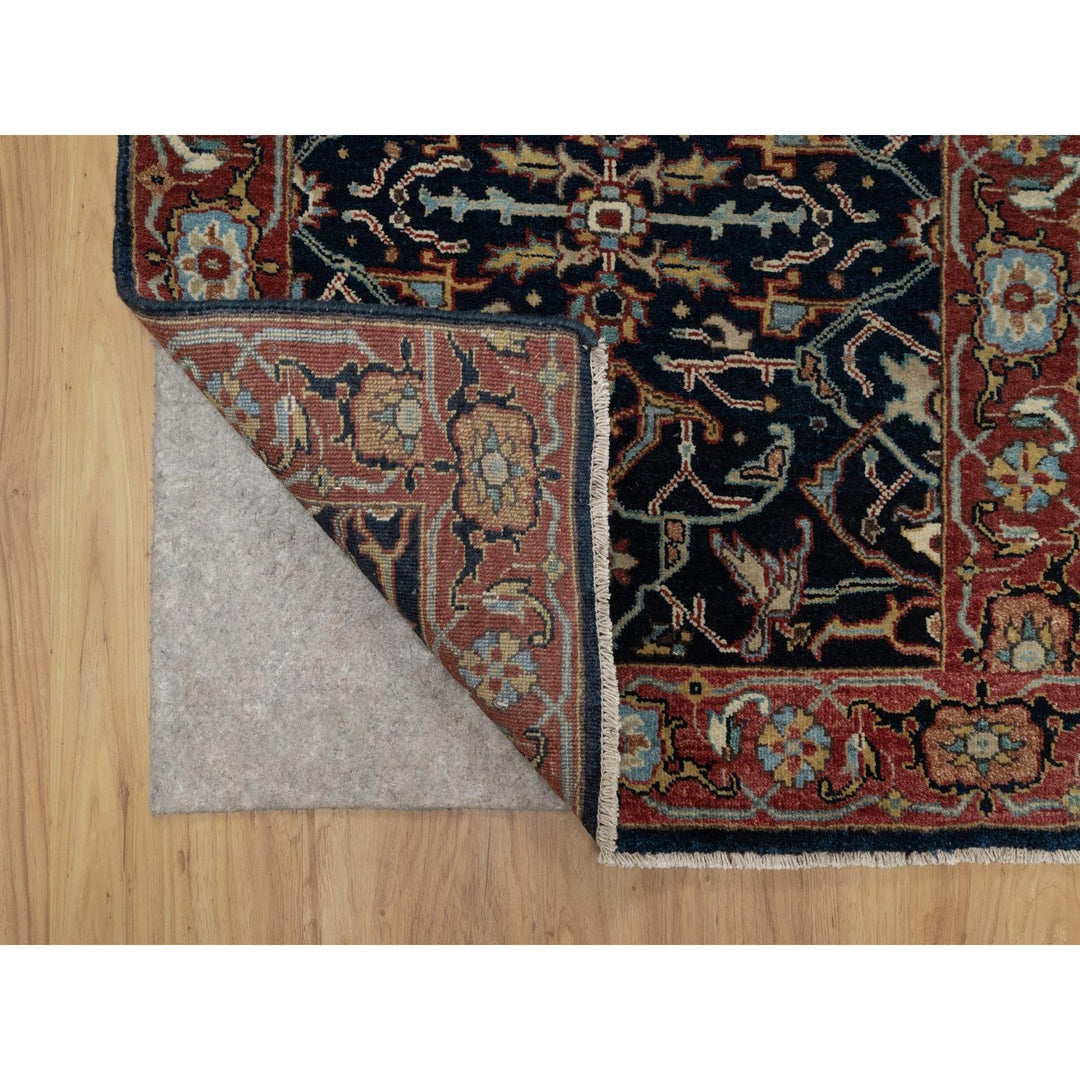2'6" x 20'1" New Hand Knotted Blue Wool Runner Oriental Rug - MOA10291512