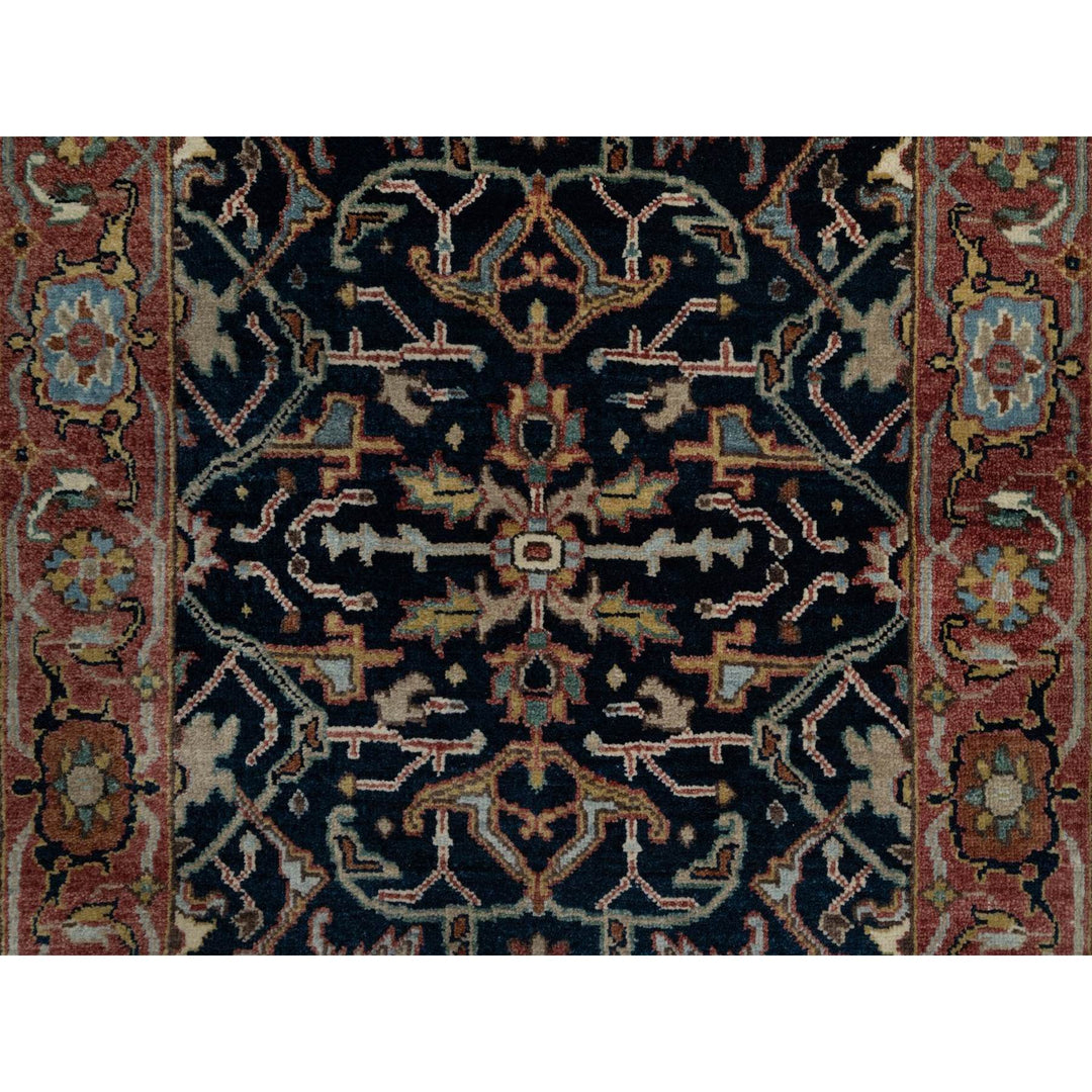 2'6" x 20'1" New Hand Knotted Blue Wool Runner Oriental Rug - MOA10291512