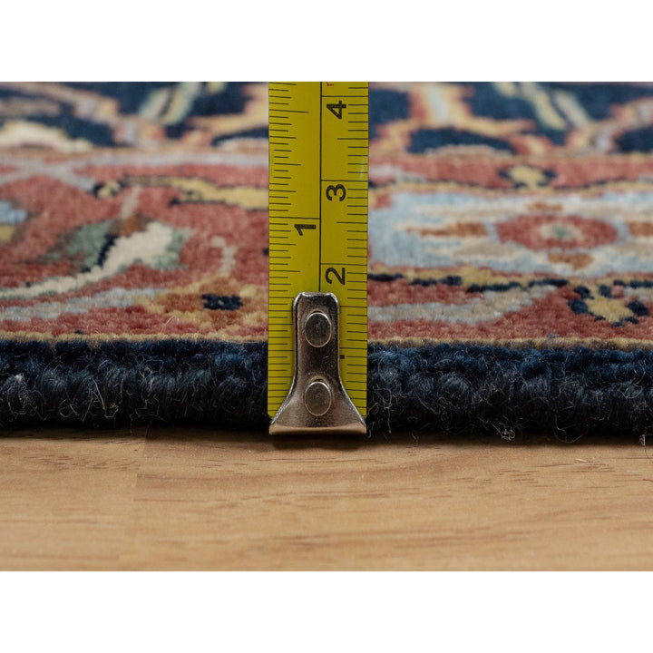 2'6" x 20'1" New Hand Knotted Blue Wool Runner Oriental Rug - MOA10291512