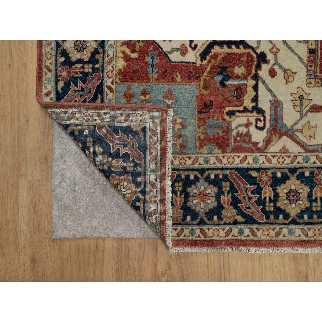 6'3" x 9'1" New Hand Knotted Red Wool Rectangle Oriental Rug - MOA10291514