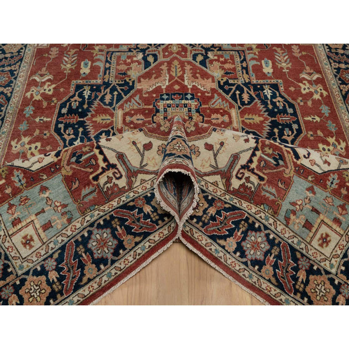 6'3" x 9'1" New Hand Knotted Red Wool Rectangle Oriental Rug - MOA10291514