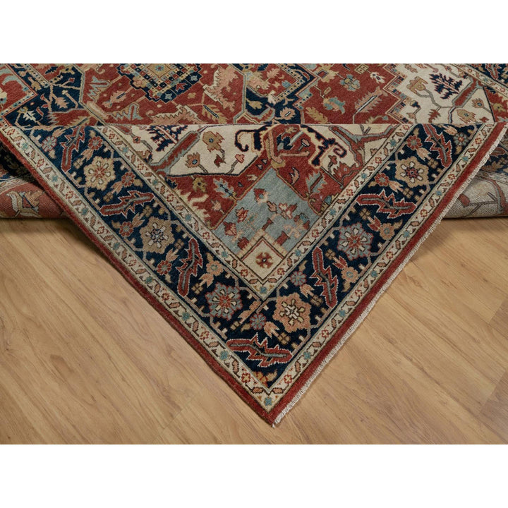 6'3" x 9'1" New Hand Knotted Red Wool Rectangle Oriental Rug - MOA10291514