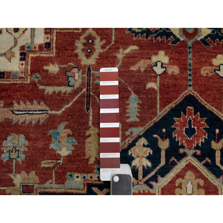 6'3" x 9'1" New Hand Knotted Red Wool Rectangle Oriental Rug - MOA10291514