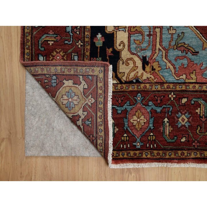 6'0" x 9'2" New Hand Knotted Red Wool Rectangle Oriental Rug - MOA10291515