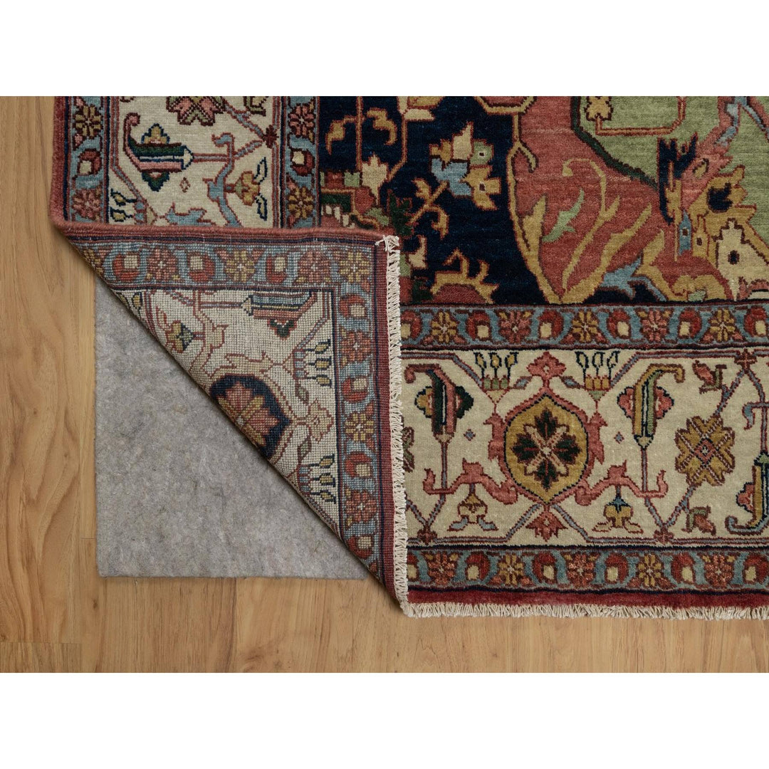 8'11" x 12'1" New Hand Knotted Red Wool Rectangle Oriental Rug - MOA10291516