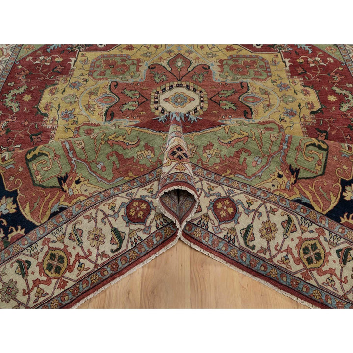 8'11" x 12'1" New Hand Knotted Red Wool Rectangle Oriental Rug - MOA10291516