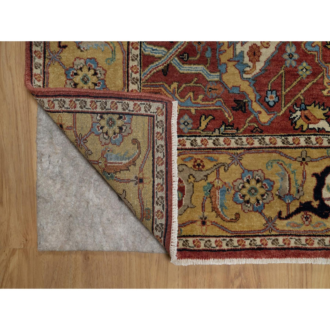 5'2" x 7'2" New Hand Knotted Red Wool Rectangle Oriental Rug - MOA10291519