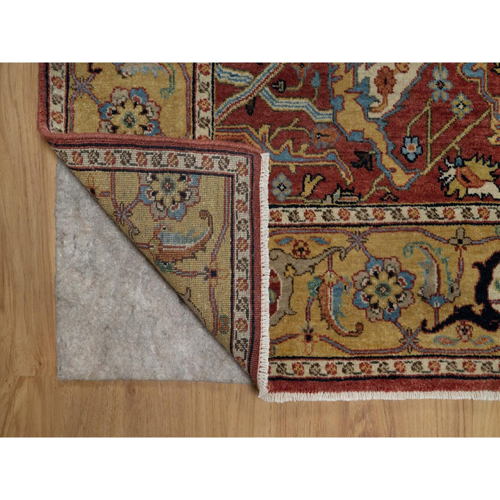 5'2" x 7'2" New Hand Knotted Red Wool Rectangle Oriental Rug - MOA10291519