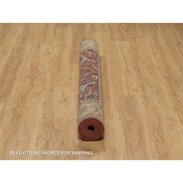 5'2" x 7'2" New Hand Knotted Red Wool Rectangle Oriental Rug - MOA10291519
