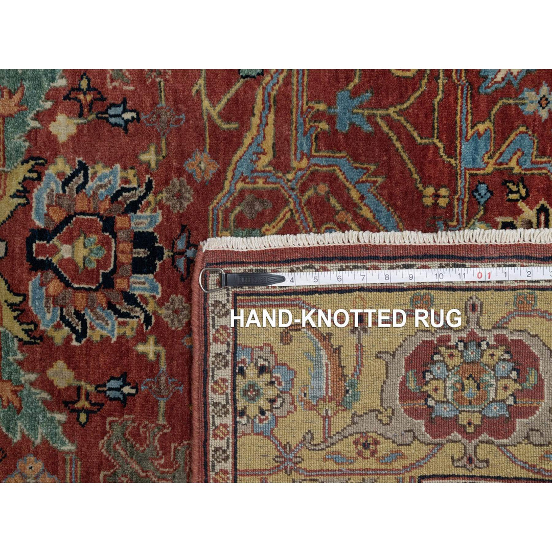 5'2" x 7'2" New Hand Knotted Red Wool Rectangle Oriental Rug - MOA10291519