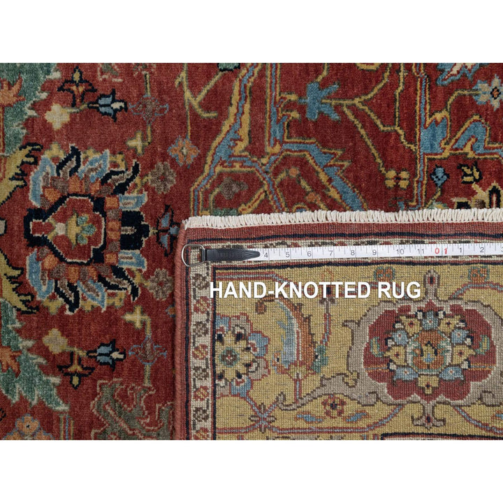 5'2" x 7'2" New Hand Knotted Red Wool Rectangle Oriental Rug - MOA10291519
