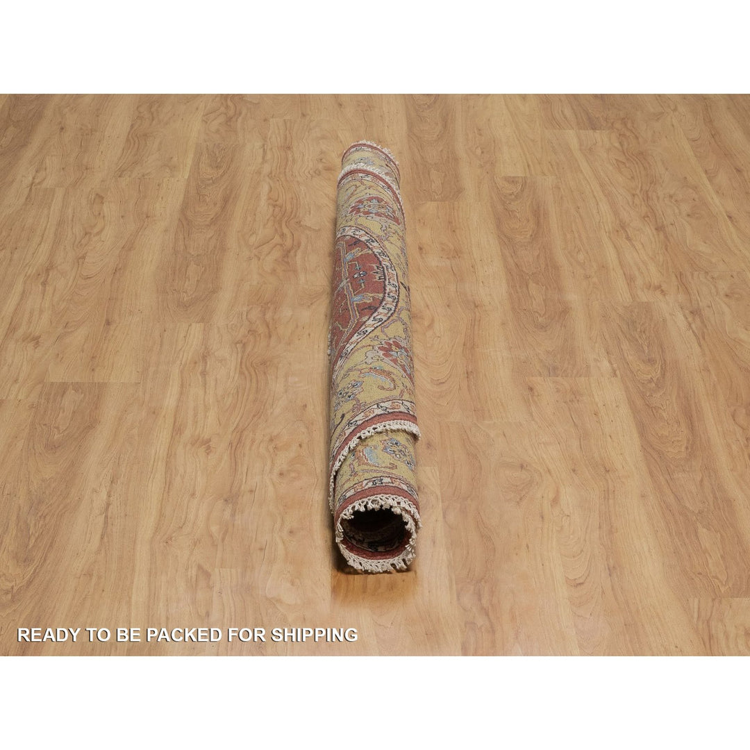 6'2" x 6'2" New Hand Knotted Red Wool Round Oriental Rug - MOA10291521