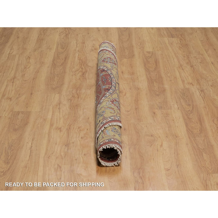 6'2" x 6'2" New Hand Knotted Red Wool Round Oriental Rug - MOA10291521