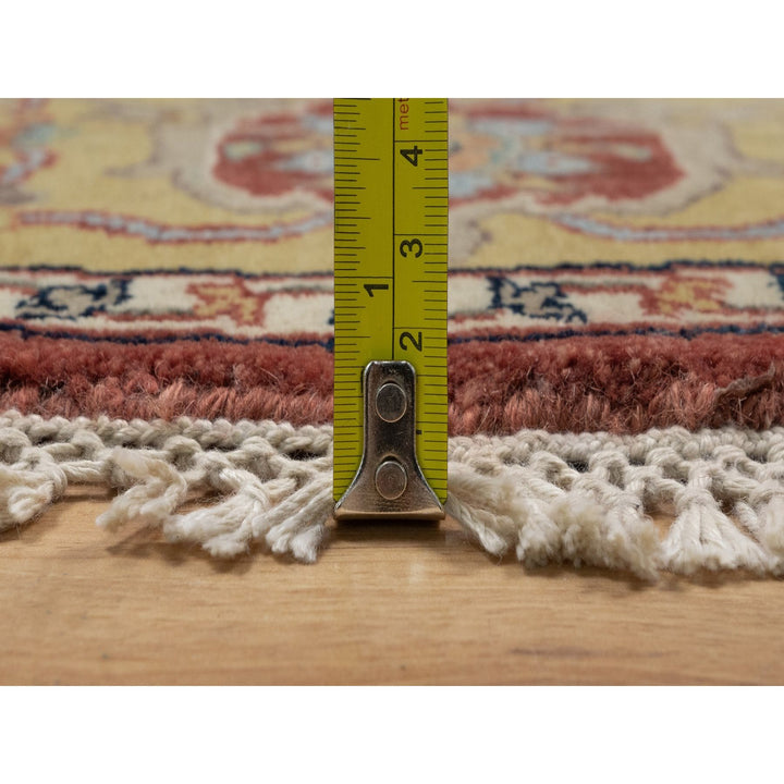6'2" x 6'2" New Hand Knotted Red Wool Round Oriental Rug - MOA10291521