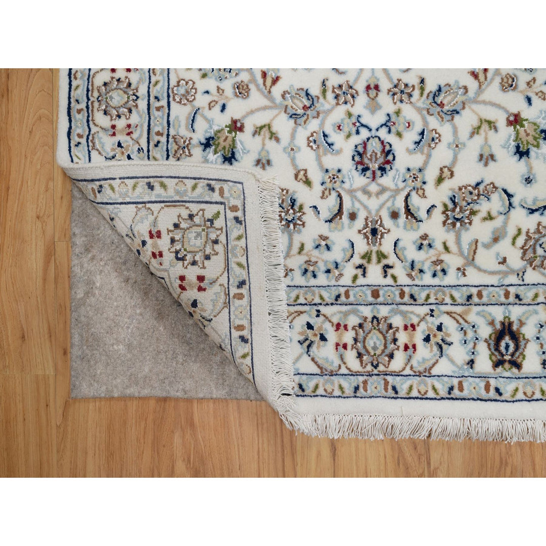 3'3" x 5'3" New Hand Knotted Ivory Wool & Silk Rectangle Oriental Rug - MOA10291531