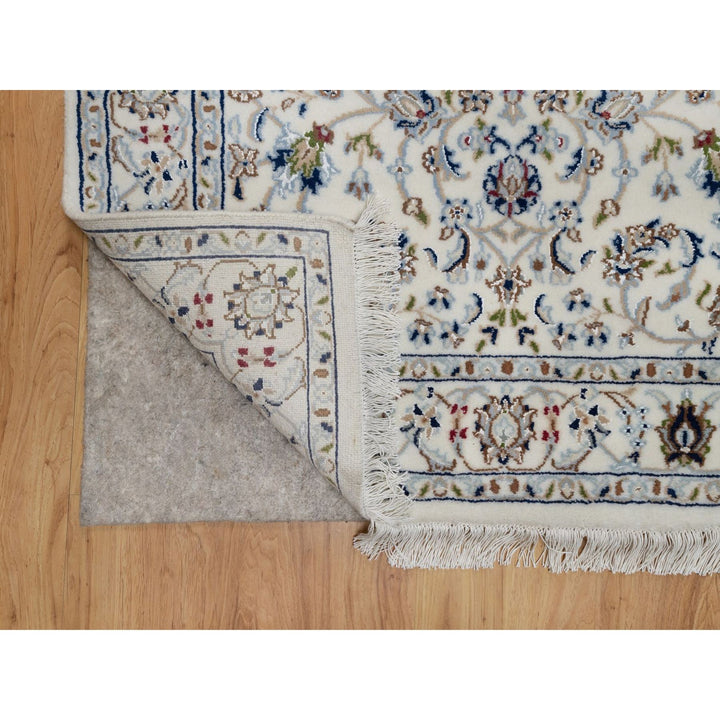 3'3" x 5'4" New Hand Knotted Ivory Wool & Silk Rectangle Oriental Rug - MOA10291534