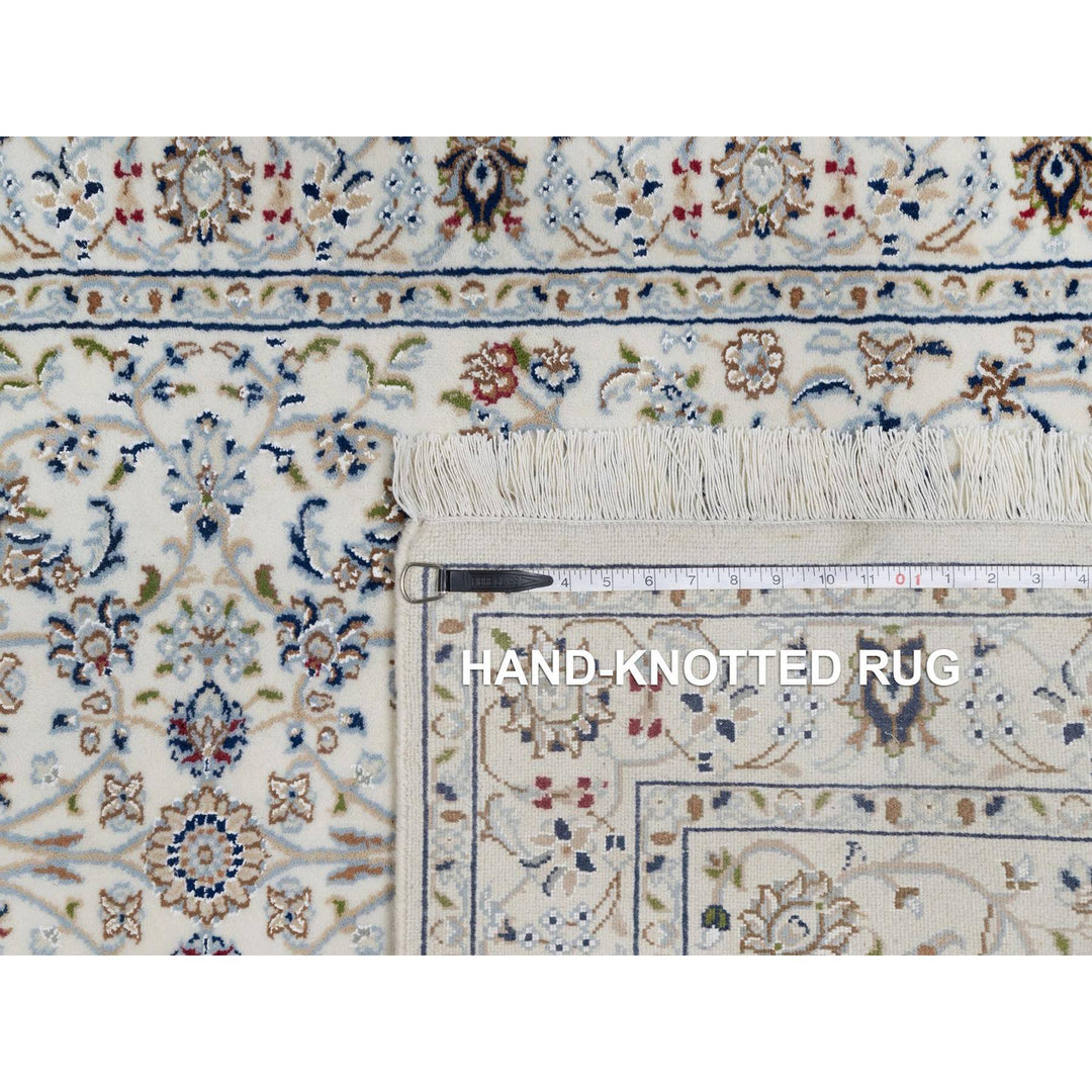 3'3" x 5'4" New Hand Knotted Ivory Wool & Silk Rectangle Oriental Rug - MOA10291534