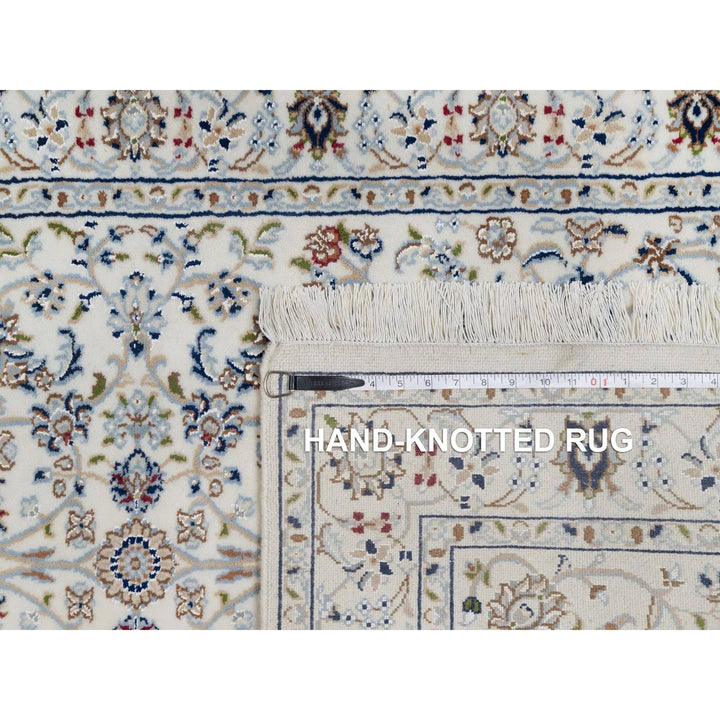 3'3" x 5'4" New Hand Knotted Ivory Wool & Silk Rectangle Oriental Rug - MOA10291534