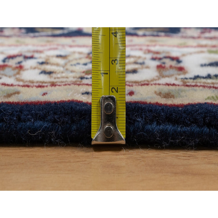 3'0" x 5'2" New Hand Knotted Blue Wool & Silk Rectangle Oriental Rug - MOA10291536