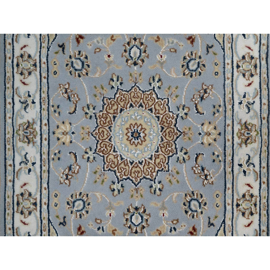 2'0" x 3'3" New Hand Knotted Blue Wool & Silk Rectangle Oriental Rug - MOA10291537