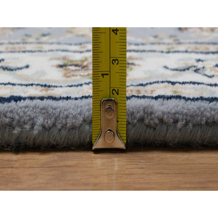 2'1" x 3'2" New Hand Knotted Blue Wool & Silk Rectangle Oriental Rug - MOA10291538