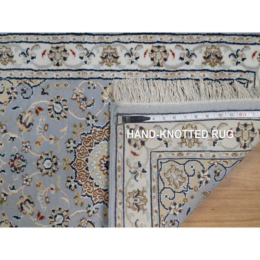 2'1" x 3'2" New Hand Knotted Blue Wool & Silk Rectangle Oriental Rug - MOA10291538