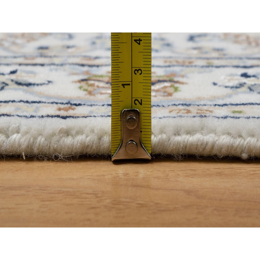 2'0" x 3'1" New Hand Knotted Ivory Wool & Silk Rectangle Oriental Rug - MOA10291539