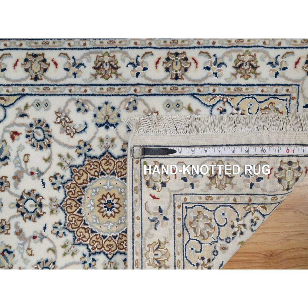 2'0" x 3'2" New Hand Knotted Ivory Wool & Silk Rectangle Oriental Rug - MOA10291540