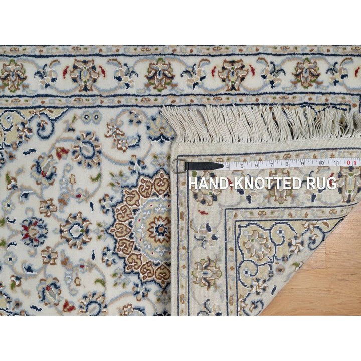 2'1" x 3'3" New Hand Knotted Ivory Wool & Silk Rectangle Oriental Rug - MOA10291546