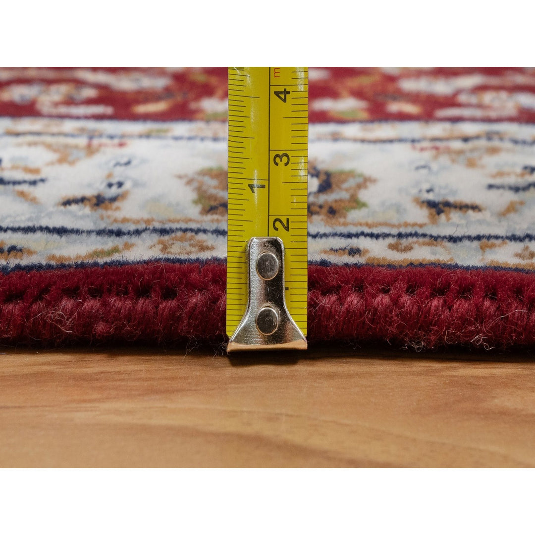 2'6" x 6'0" New Hand Knotted Red Wool & Silk Runner Oriental Rug - MOA10291552