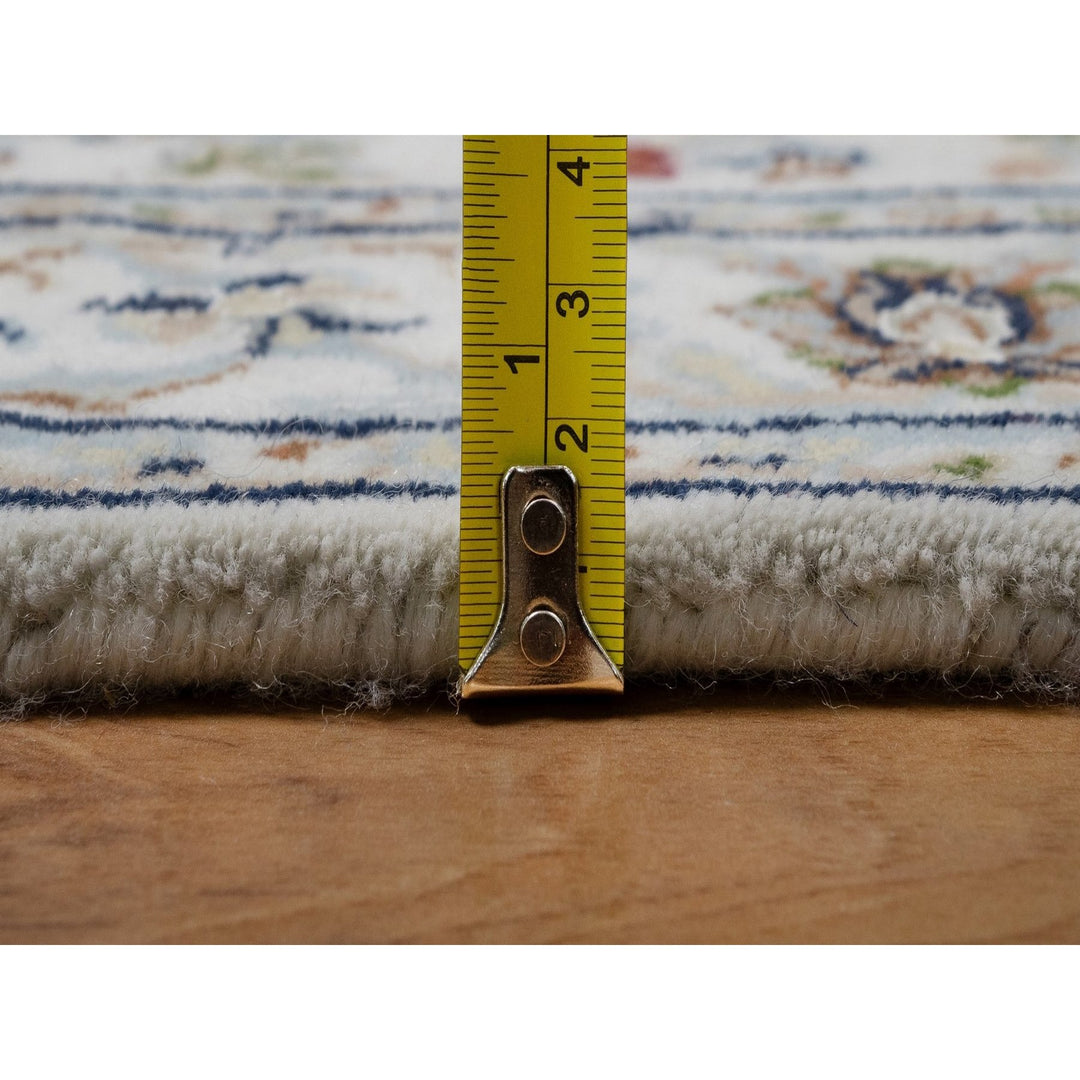 2'8" x 10'2" New Hand Knotted Ivory Wool & Silk Runner Oriental Rug - MOA10291558