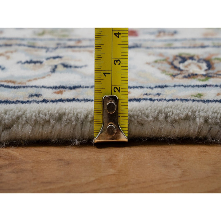 2'8" x 10'2" New Hand Knotted Ivory Wool & Silk Runner Oriental Rug - MOA10291558