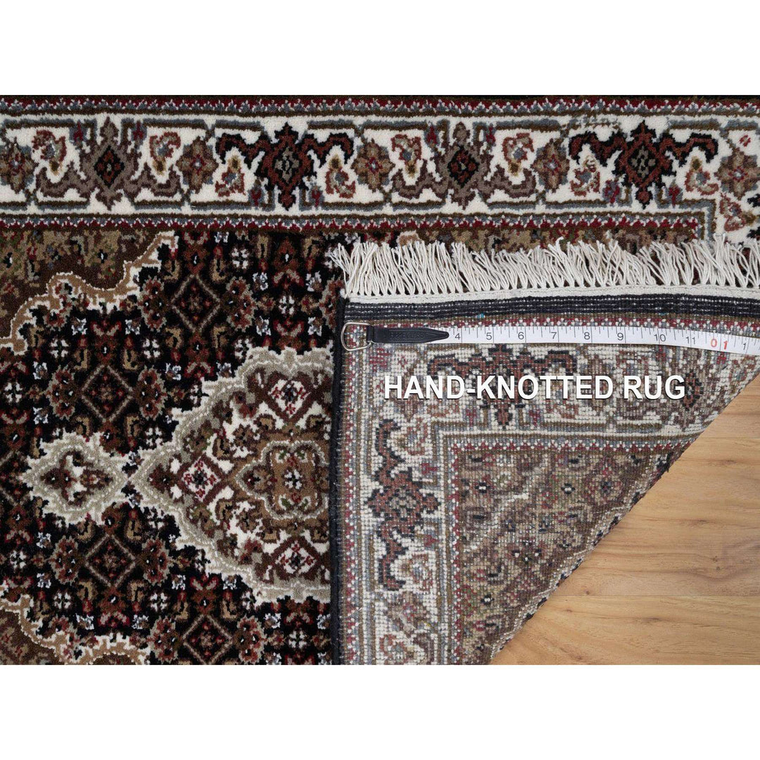 1'11" x 3'0" New Hand Knotted Black Wool Rectangle Oriental Rug - MOA10291567